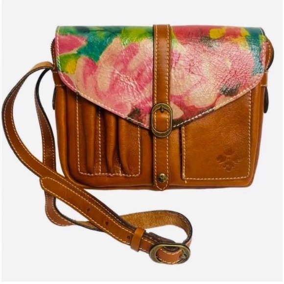 Patricia Nash Floral Leather Crossbody Handbag - Picture 1 of 16